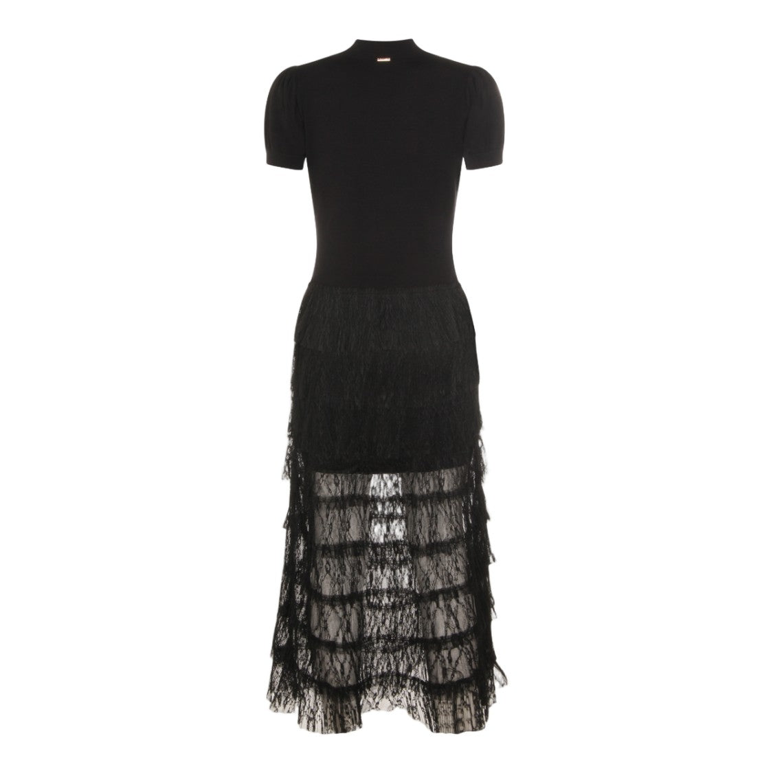 Twin-Set Fitted Midi Dress With Puff Sleeves