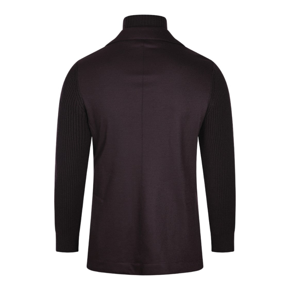 Eleventy Tailored Blazer-Style Jacket With Layered Ribbed Knit Details