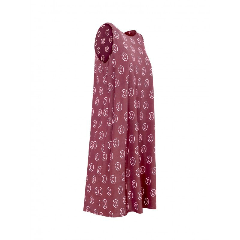 One Bordeaux Viscose Midi Dress