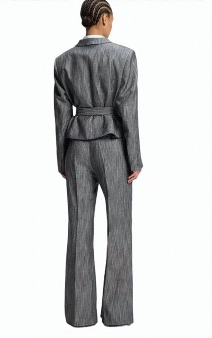 Boss Talifia Flared Leg Pleated Trousers
