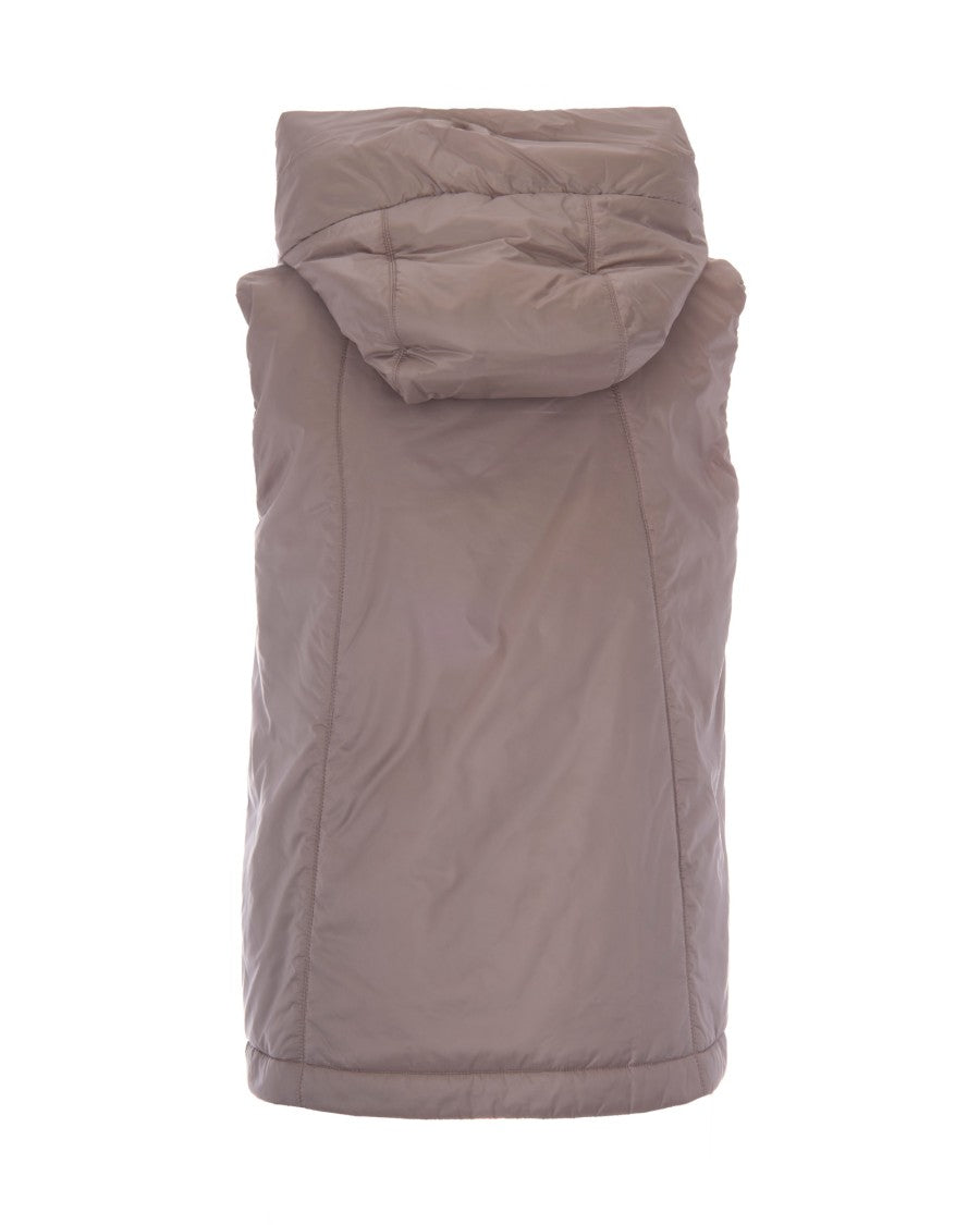 Max Mara Beige Greengo Hooded Cameluxe Padded Gilet