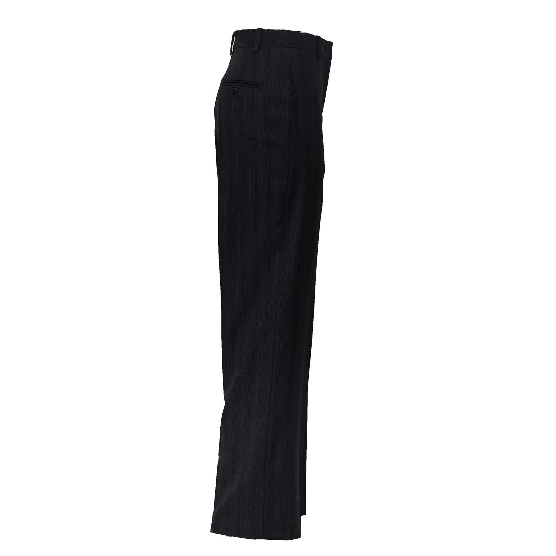 Isabel Marant Pleated Virgin Wool Trousers With Tapered Silhouette And Silver Buckle Detail