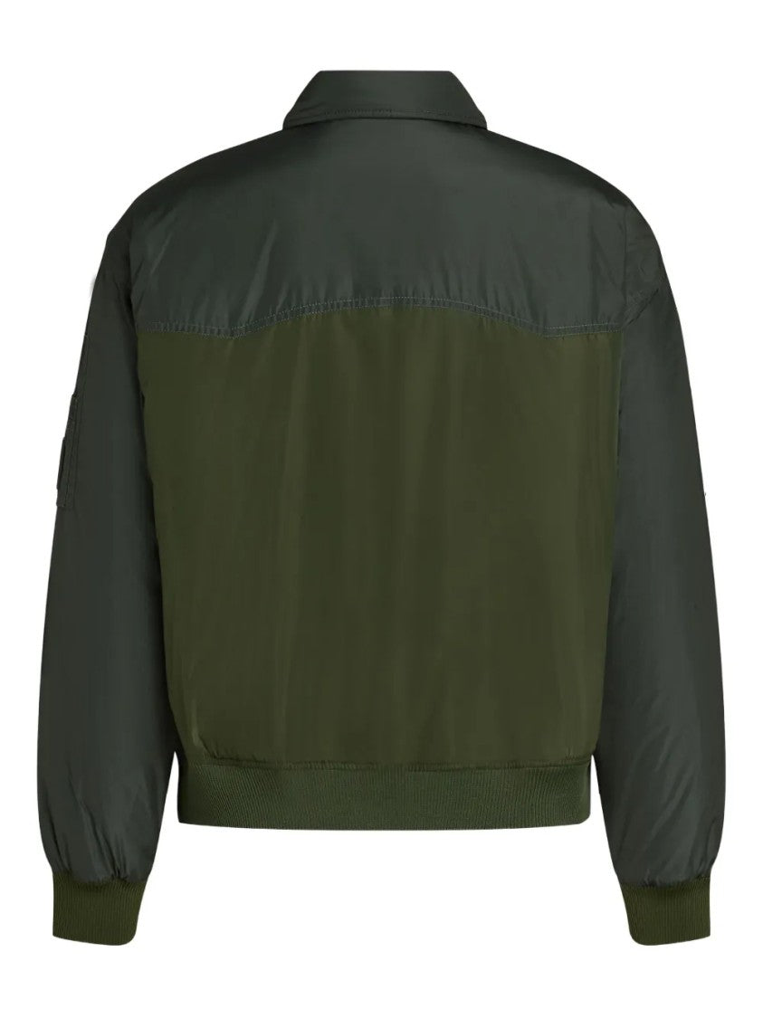 Karl Lagerfeld Minimalistic Black Giubbino Jacket With Stand Collar