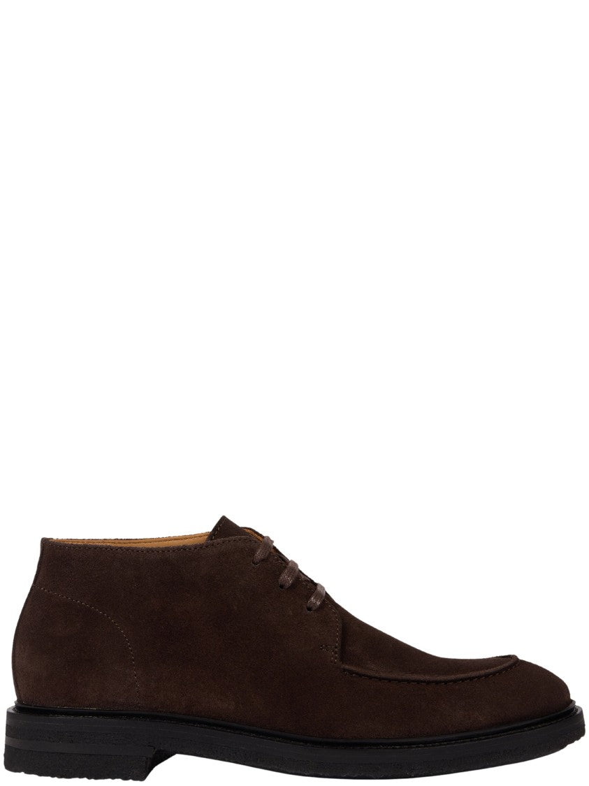 Paul Smith Brown Rounded-Toe Suede Jerry Chukka Boots