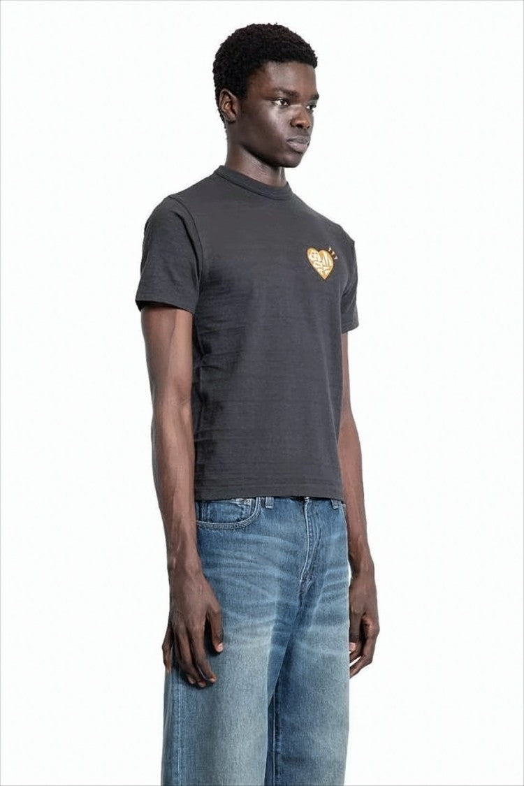 Humanmade Short-Sleeve Cotton T-Shirt With Heart And Snake Graphics