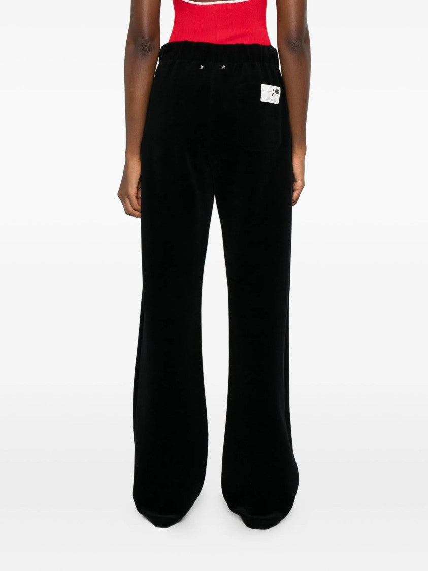 Golden Goose Wide-Leg Cotton Blend Jogging Star Pants