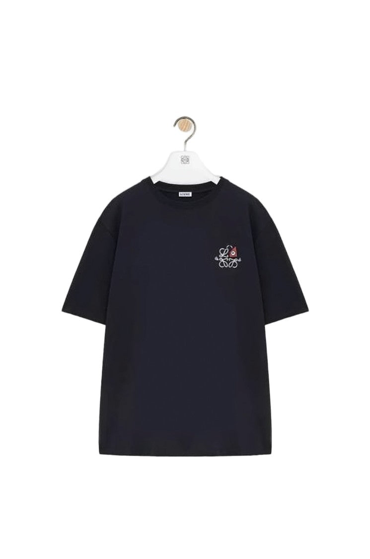 Loewe Relaxed Fit Black Cotton T-Shirt