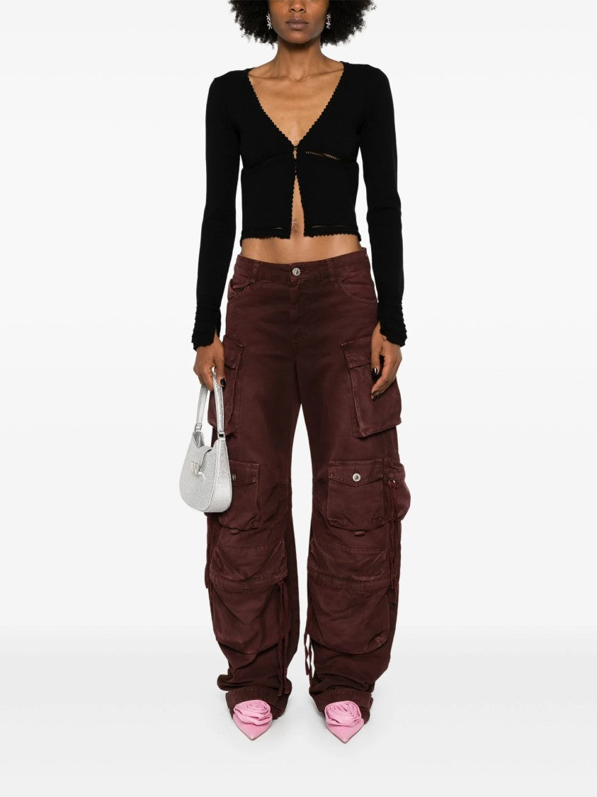 Blumarine Fitted Cropped Scalloped Edge Cardigan