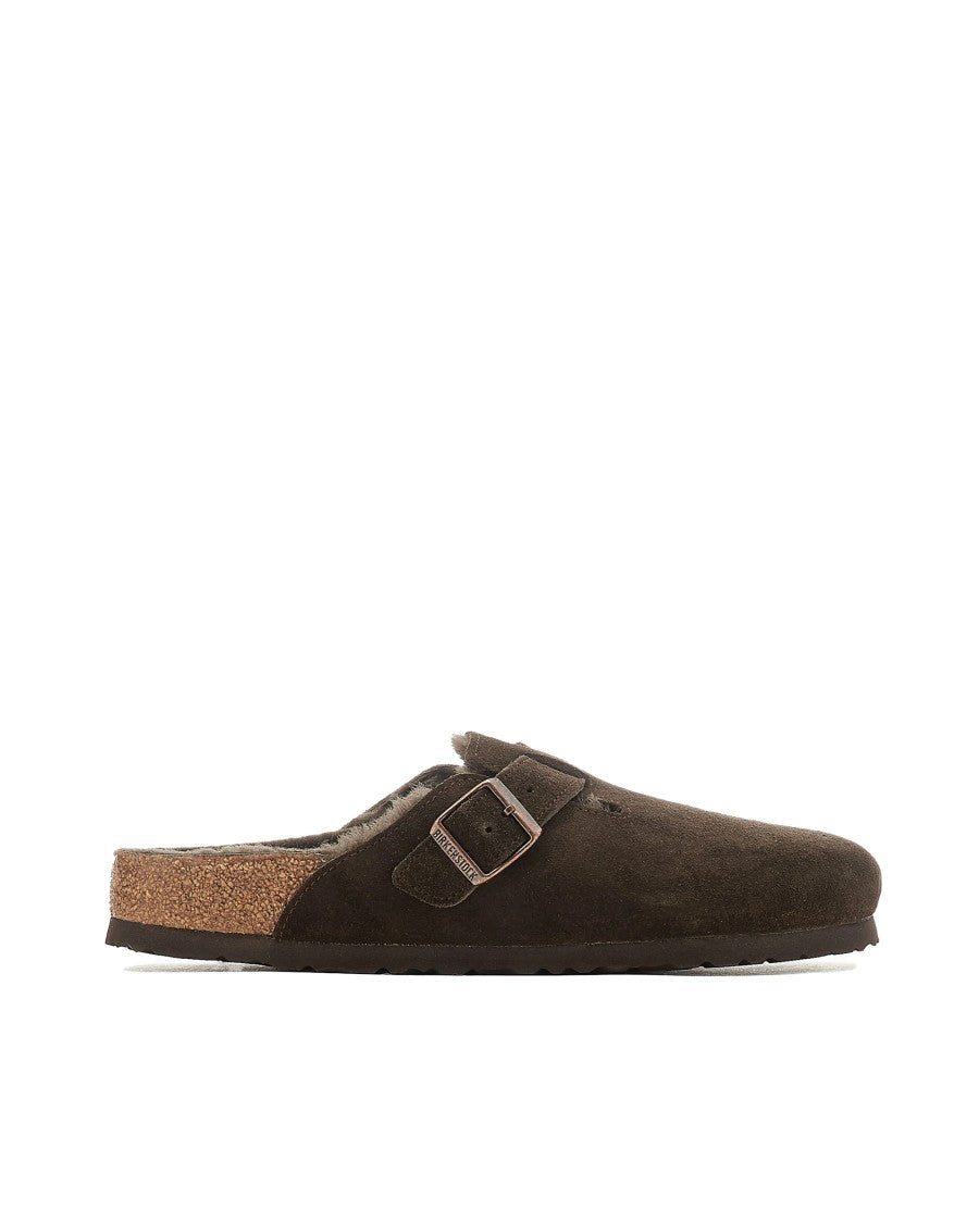 Birkenstock Boston Shearling Mocca Slides