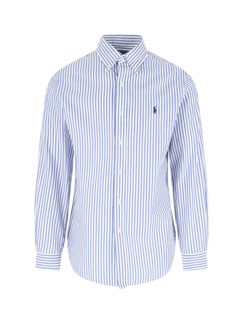 Polo Ralph Lauren White/Blue Striped Button-Down Shirt