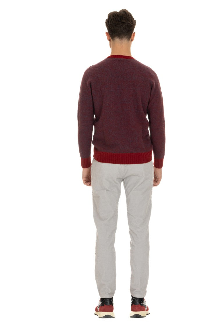 Drumohr Moulinè Brushed Wool Crewneck Sweater