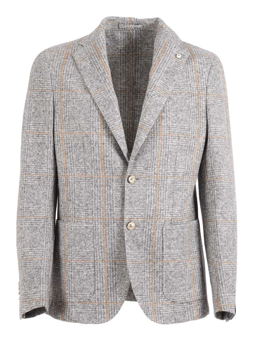 L.B.M. 1911 Check Pattern Notch Blazer
