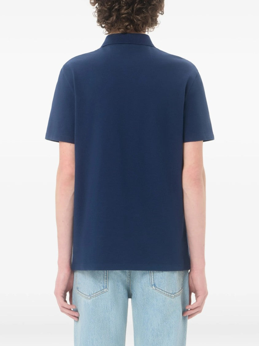 Valentino Structured Collar Cotton Polo Shirt