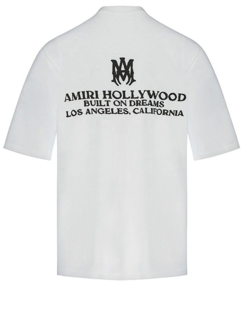 Amiri Round Neck Cotton T-Shirt With Logo Detail