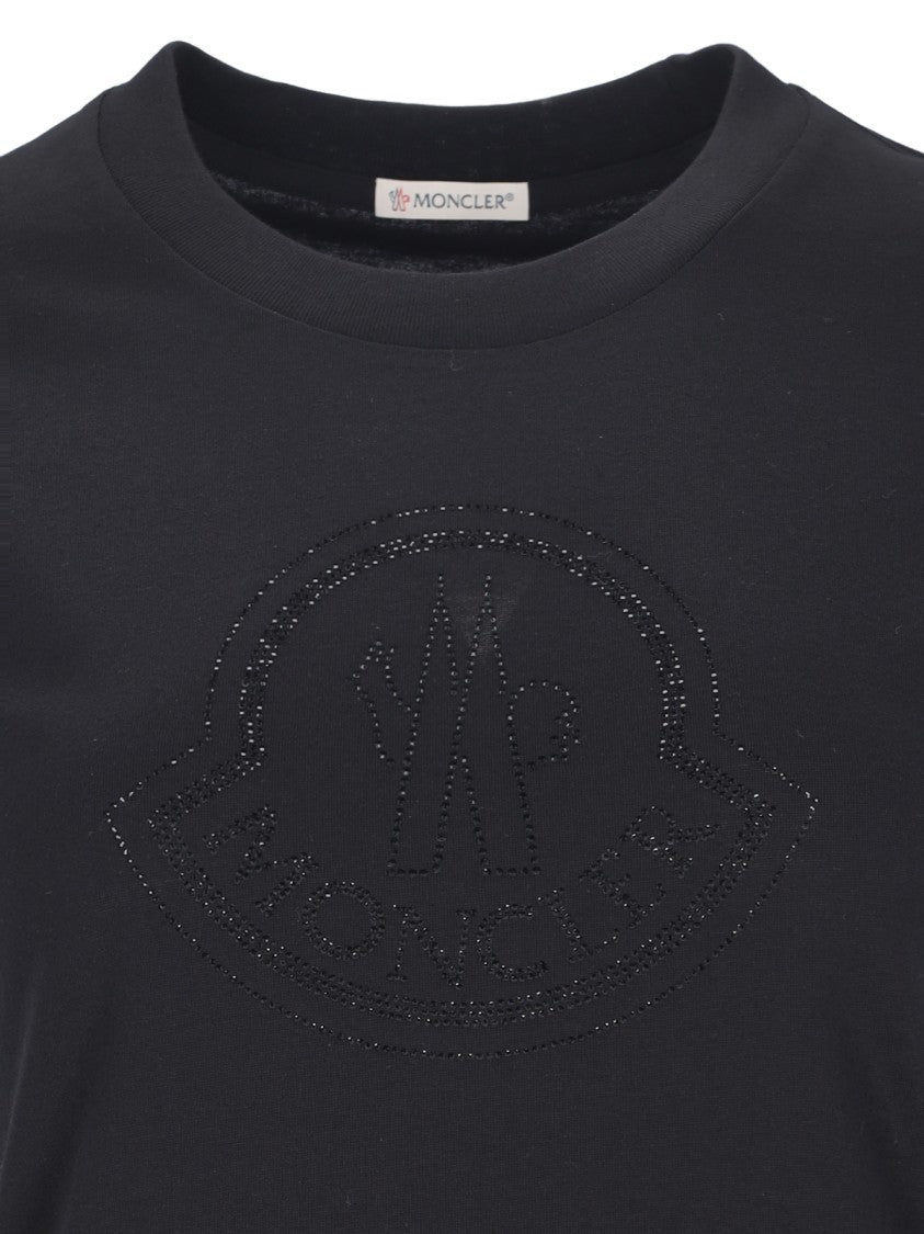 Moncler Logo Studded T-Shirt – Black