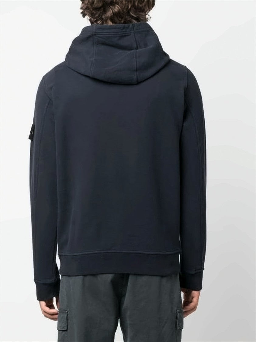 Stone Island Classic Pullover Hoodie With Distinctive Patch Logo