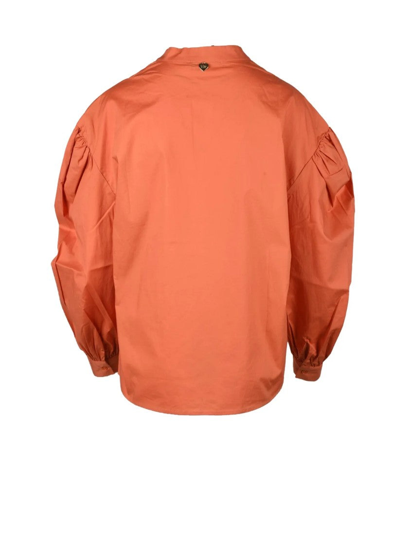 Twin-Set Pink Cotton-Blend Crew Neck Sweater