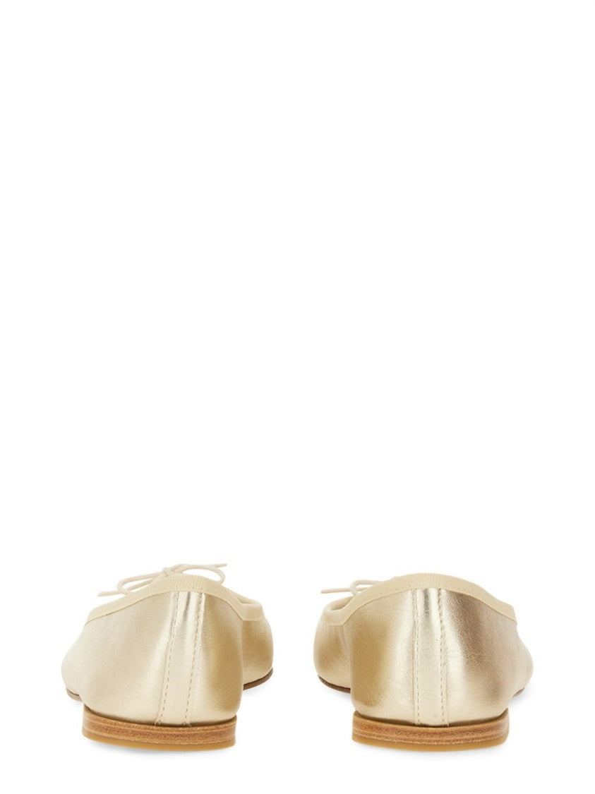 Repetto Ballerina Cendrillon Metallic Sheen Bow Leather Flats