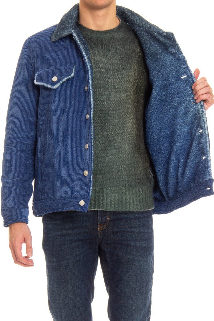 Roberto Collina Denim Trucker With Bear Lining