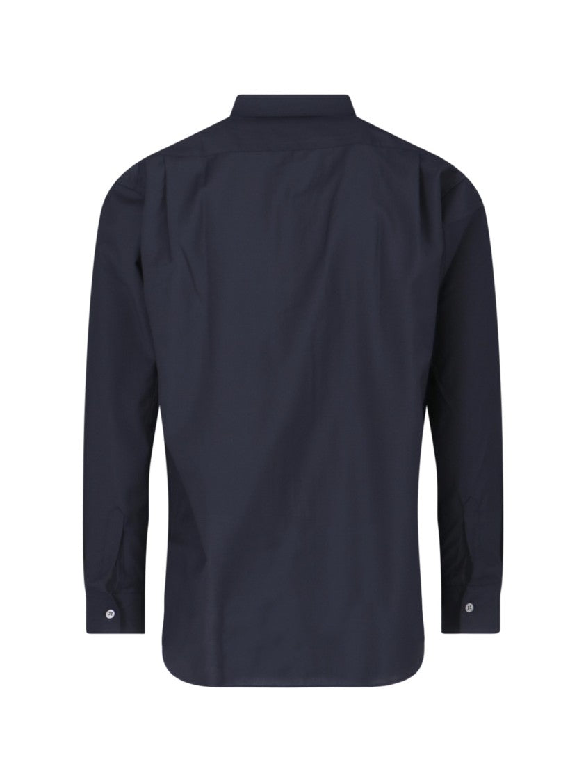Comme Des Garçons Classic Wool Shirt – Navy Blue