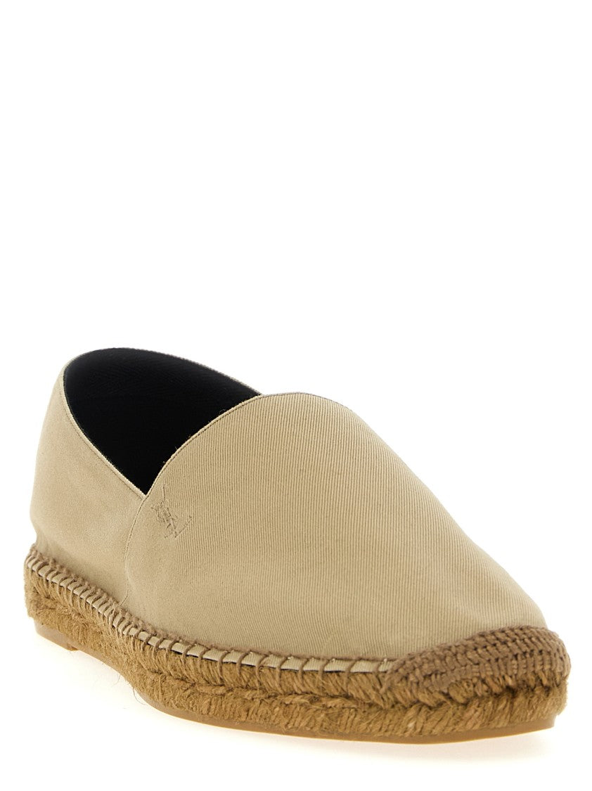 Saint Laurent Tone-On-Tone Embroidered Cotton Espadrilles With Braided Rope Midsole