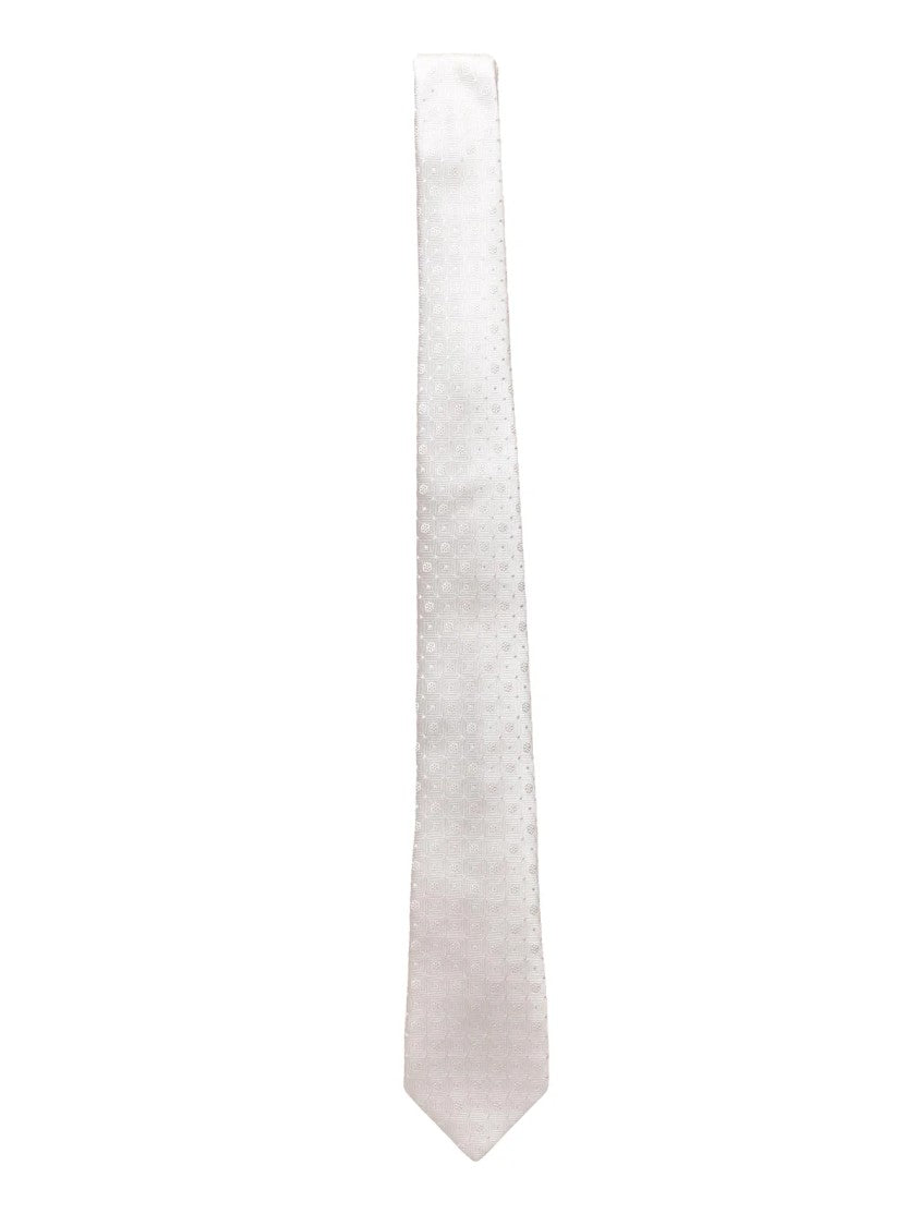Lanvin Silk Tie With Subtle Geometric Pattern And Impeccable Drape