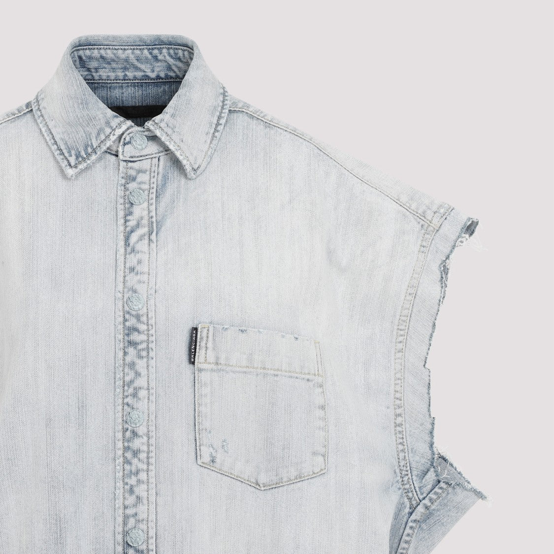 Balenciaga Ripped Sleeve Shirt