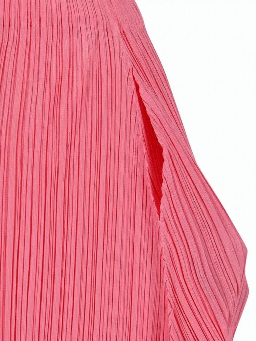 Pleats Please Pleated Midi Skirt With Flared Silhouette And Side Slits