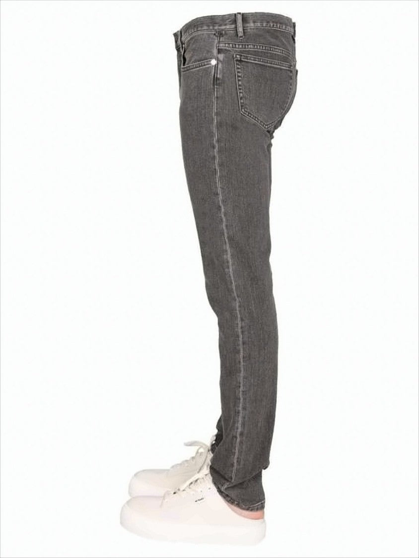A.P.C. Washed Charcoal Grey Straight-Leg Denim Pants