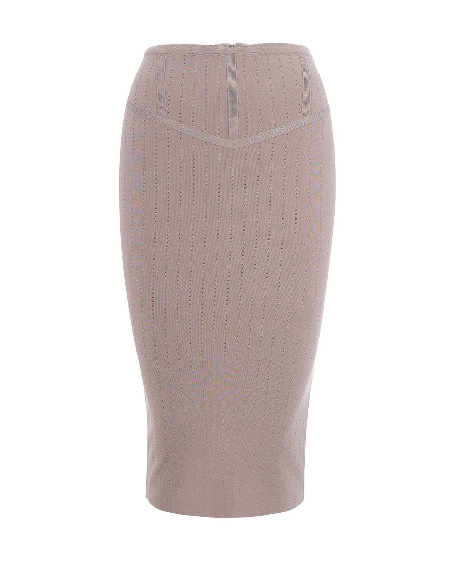 Patrizia Pepe Knitted Skirt In Cloud Gray