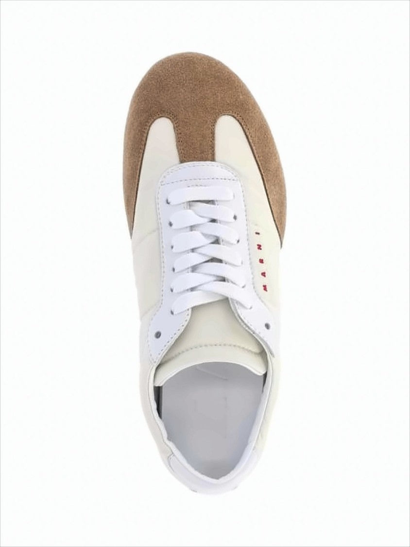 Marni Smooth Polyamide Sneakers With Suede Accents