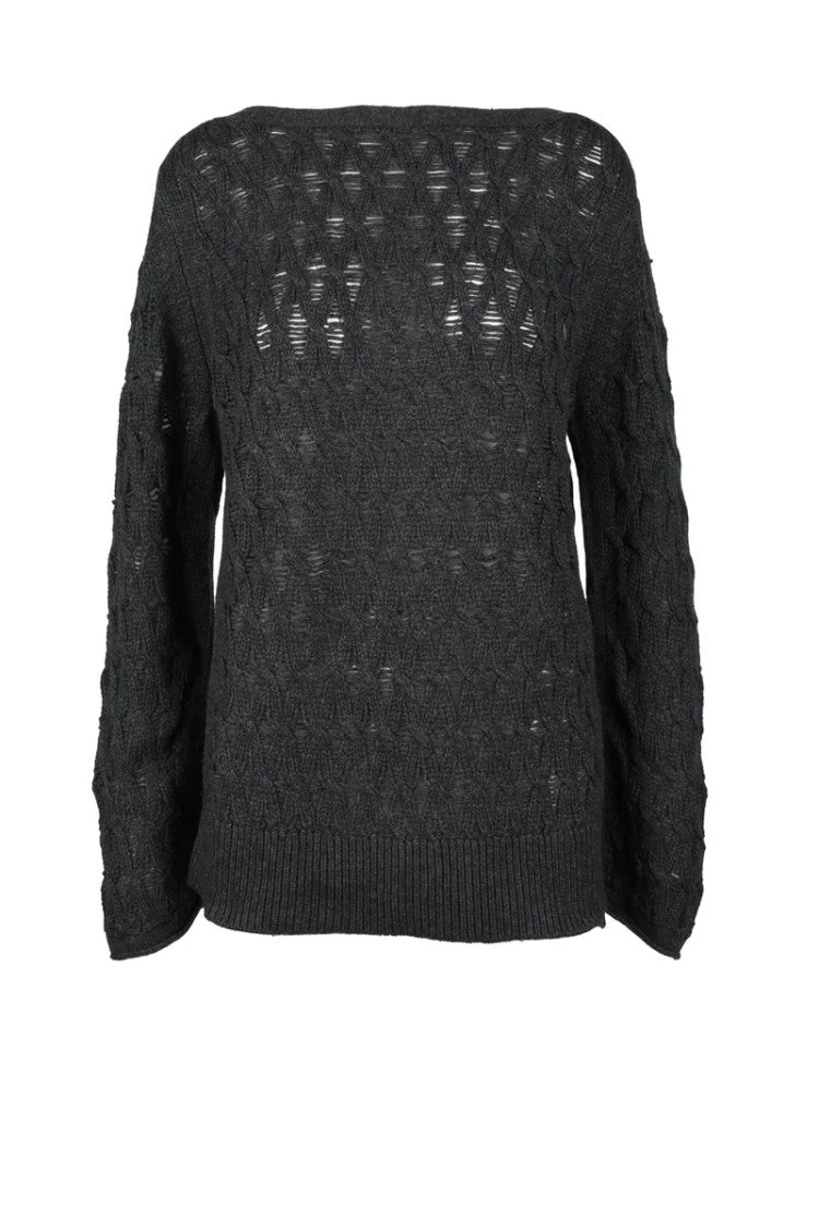 Malo Optimum Wool/Cashmere Sweater - Grey