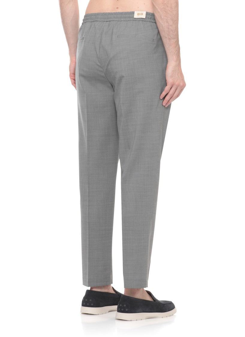 Briglia 1949 Grey Wimbledons Wool Straight-Leg Pants