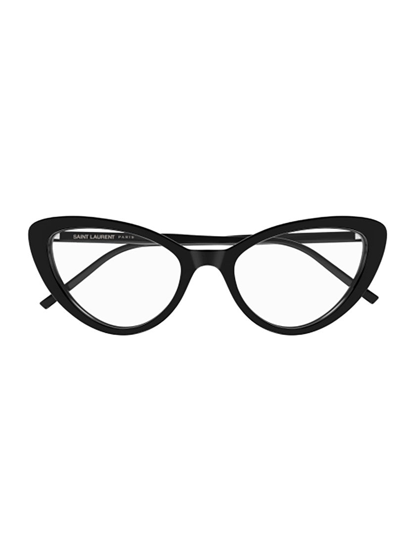 Saint Laurent Glossy Black Cat-Eye Optical Frames