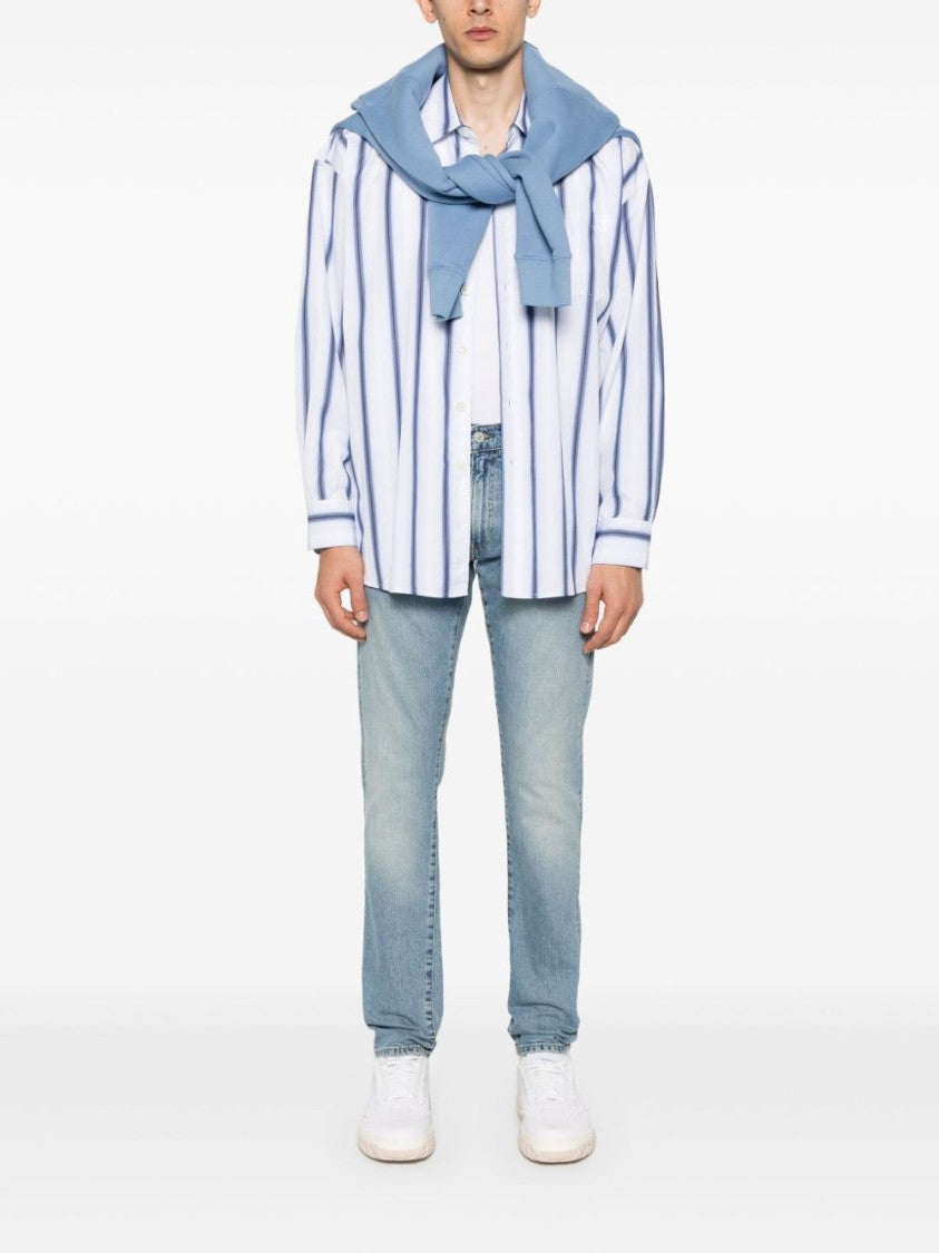 Polo Ralph Lauren Blue Straight-Leg Denim Subtle Fading Jeans