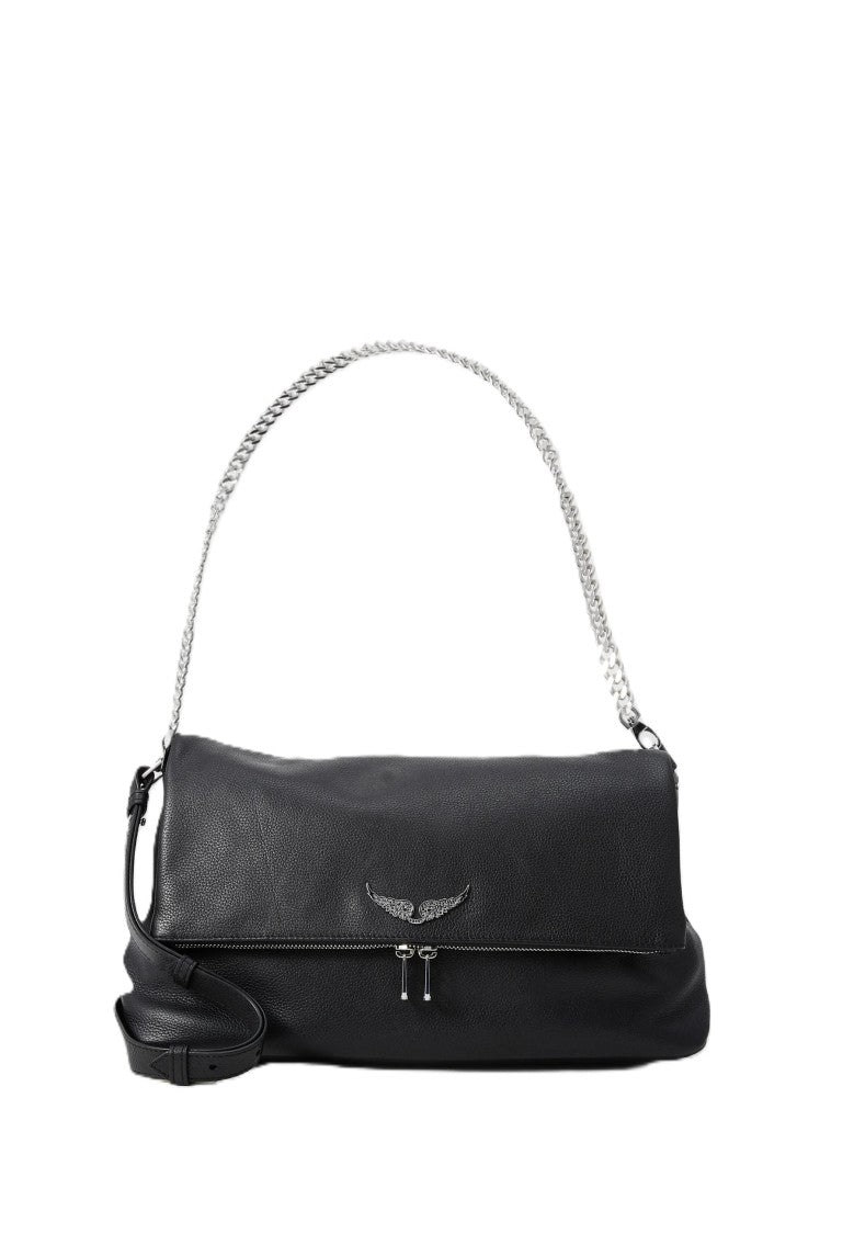 Zadig & Voltaire Rocky Xl Grained Leather Shoulder Bag