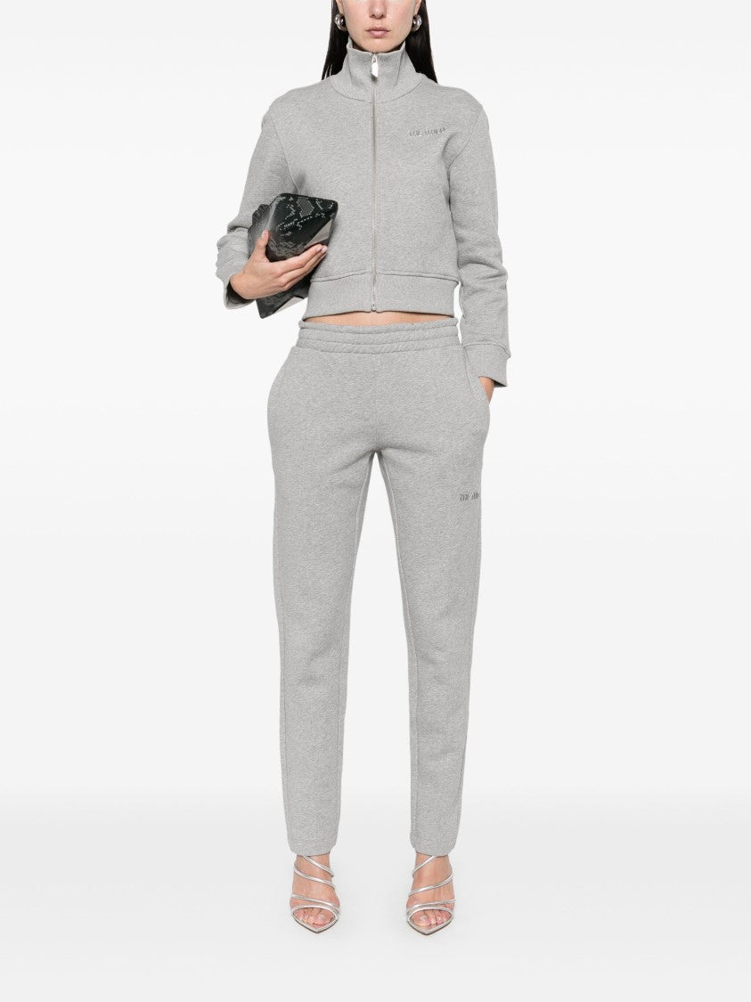 The Attico Grey Cropped American Fleece Jacket