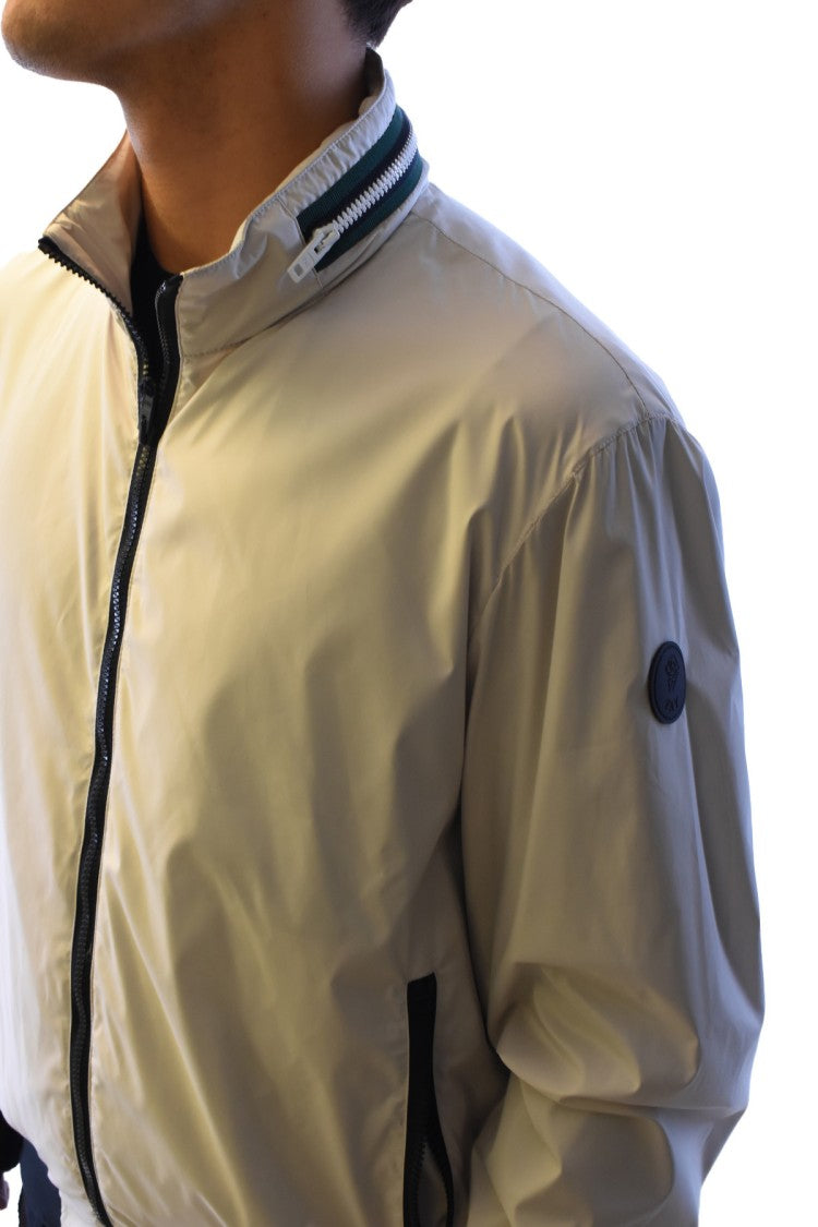Fay Multicolor Nylon Zip-Up Bomber Jacket