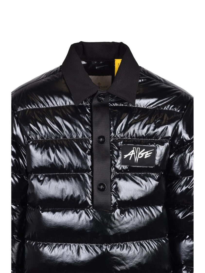 Moncler Genius Black Glossy Quilted Down Polyamide Jacket