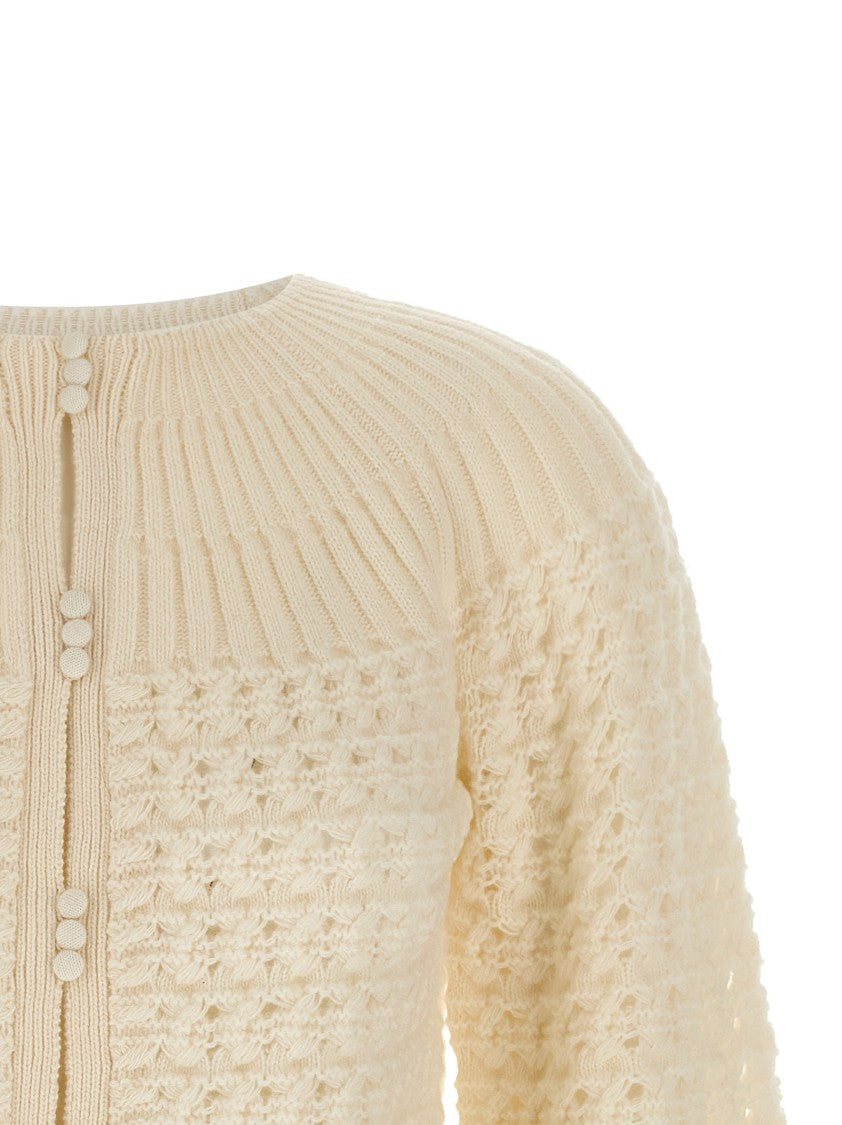 Chloé Jacquard Logo Cardigan
