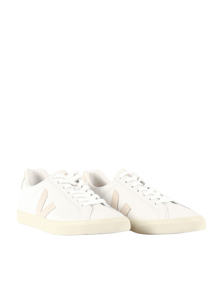 Veja White Esplar Logo Leather Sneakers