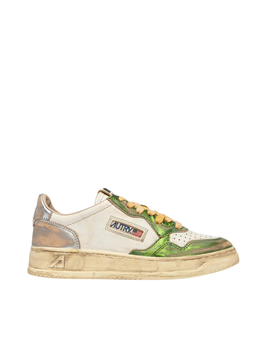 Autry Medalist Low Super Vintage Women’S Gun/Green Sneakers