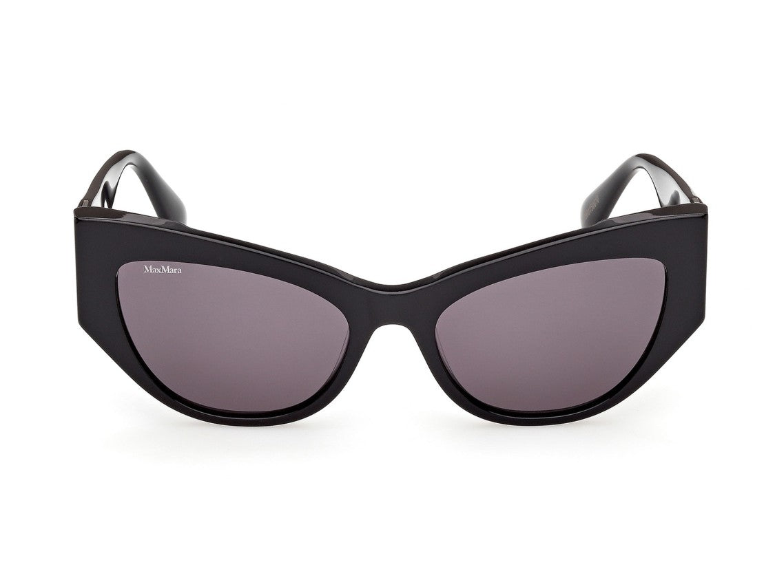 Max Mara Glossy Black Mm0192 Cat-Eye Acetate Sunglasses