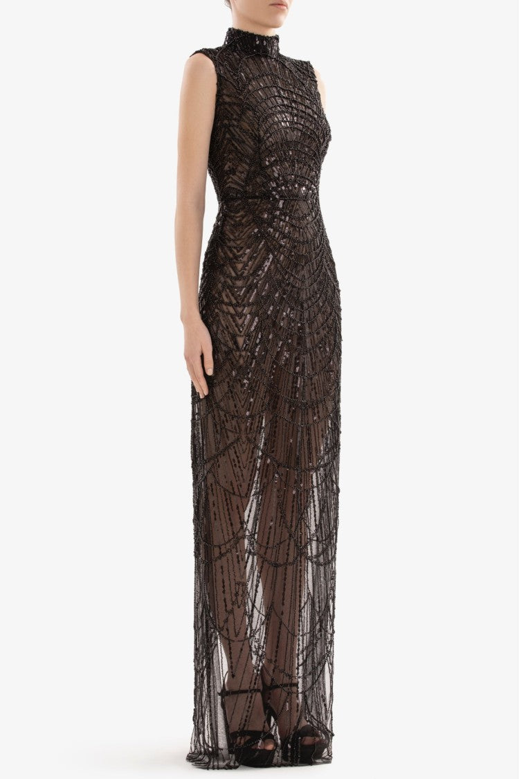 Saiid Kobeisy Long Beaded Dress