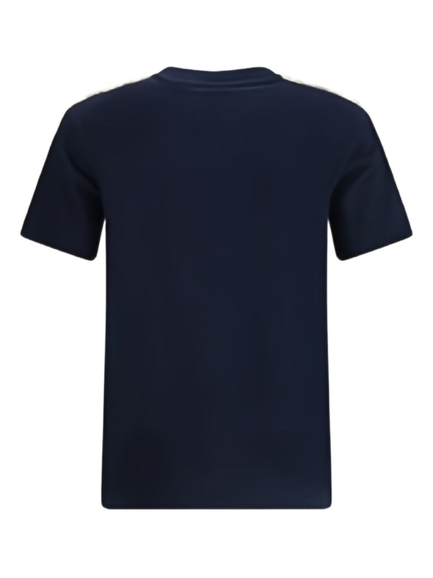 Burberry Blue Check Details Cotton T-Shirt