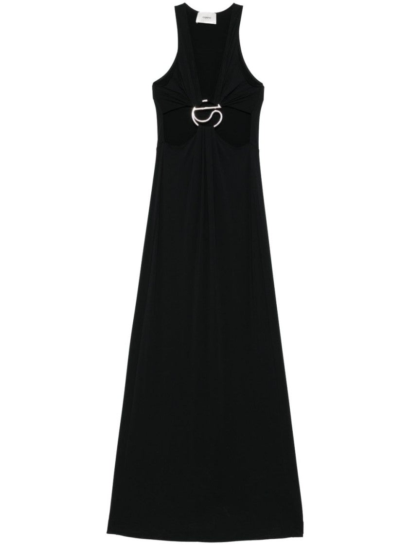 Coperni Black V-Neck Sleeveless Fitted Dress