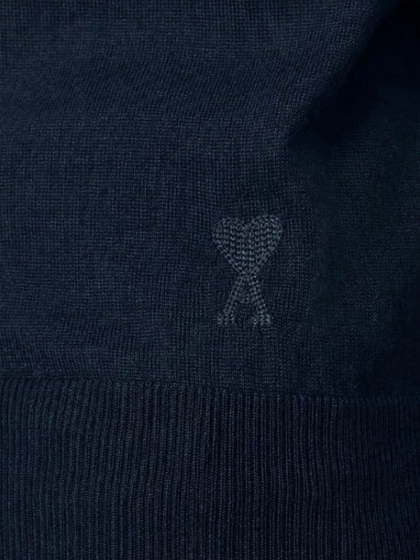 Ami Paris Short-Sleeve Polo Shirt With Classic Collar