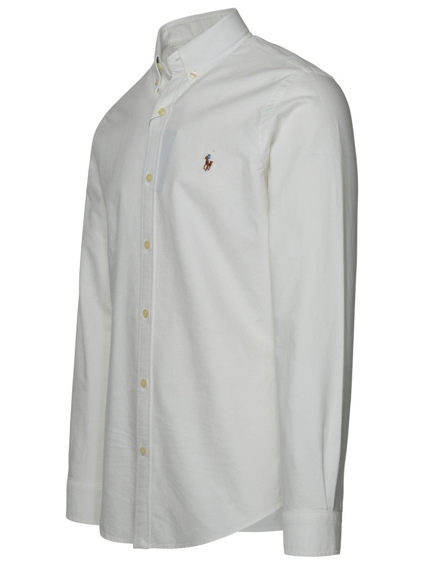 Polo Ralph Lauren Oxford Shirt In White Cotton