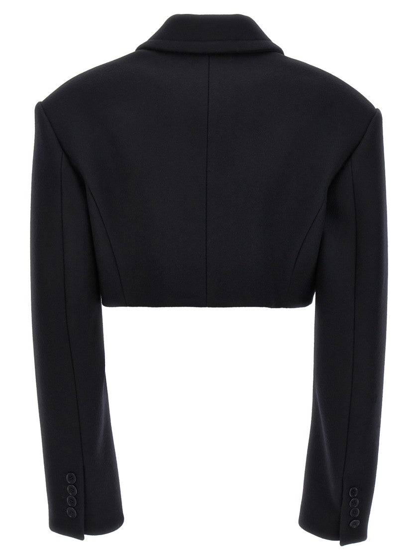 Stella Mccartney Cropped Wool Jacket With Button Closure