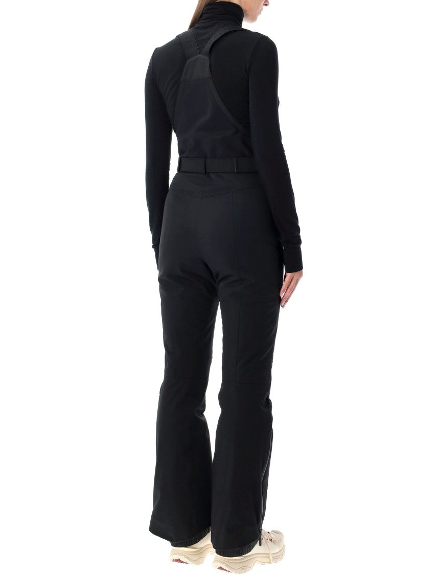 Moncler Grenoble Fitted Black Padded Ski Bib With Adjustable Straps